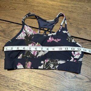 DKNYC Floral Sports Bra - Black and Pink
